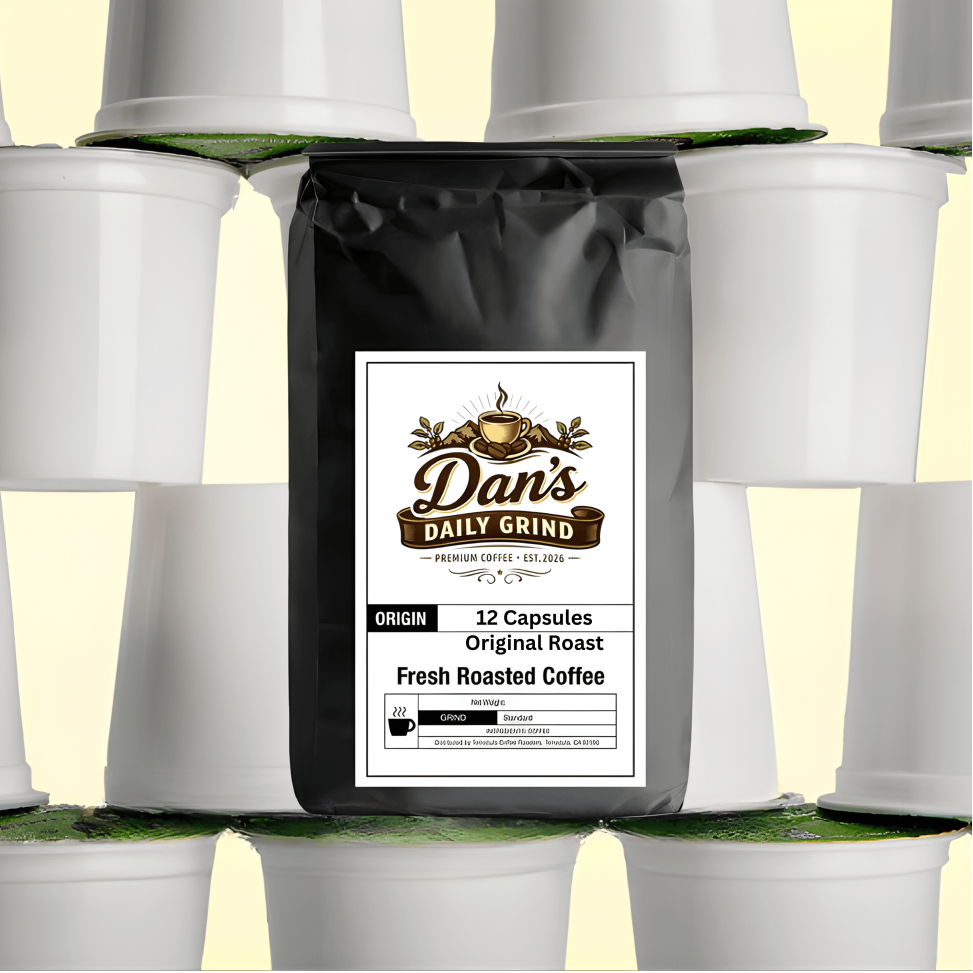 12 Pack Single Serve Coffee Capsules Original Roast - Dan’s Daily Grind