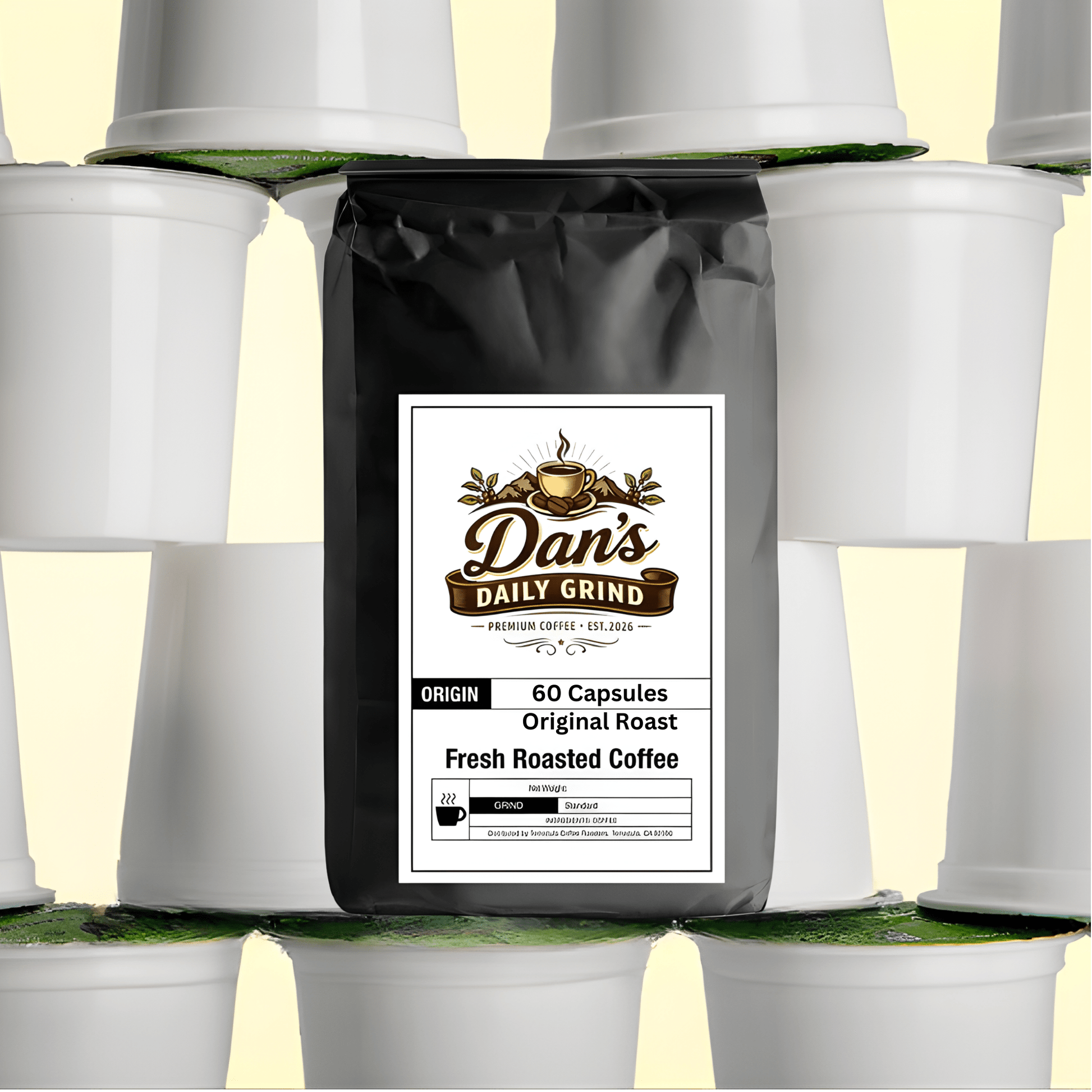 60 Pack Single Serve Coffee Capsules Original Roast - Dan’s Daily Grind